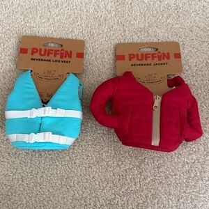 NWT Puffin Blue & Red Beverage Life Vest